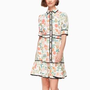 Kate Spade Picnic Perfect Blossom Fluid Floral Shirtdress